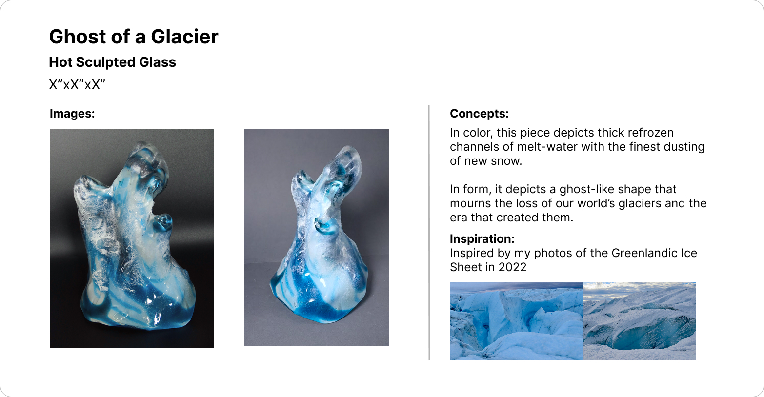 Ghost of a Glacier Card